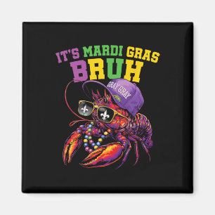 It's Mardi Gras Bruh Dabbing Crawfish Carnival Kid Magnet