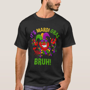 It's Mardi Gras Bruh Dabbing Crawfish Carnival Kid T-Shirt