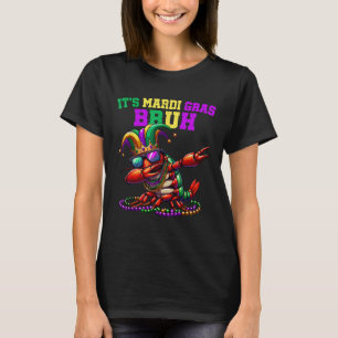 It's Mardi Gras Bruh Dabbing Crawfish Carnival Kid T-Shirt
