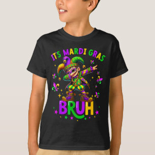 It's Mardi Gras Bruh Dabbing Leprechaun Jester New T-Shirt