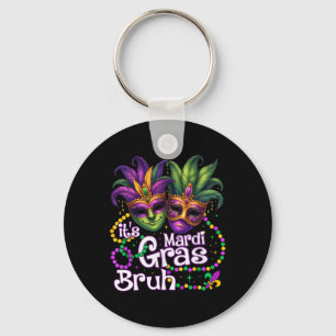 It's Mardi Gras Bruh Mardi Gras Party Mask Women K Keychain