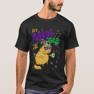 It's Mardi Gras Y'All Cat Coffee Carnival Party Ma T-Shirt