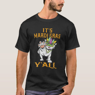 It's Mardi Gras Y'all Cute Cat Costume Vintage Wom T-Shirt