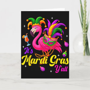 Its Mardi Gras Yall Flamingo Costume Girls Women M Card