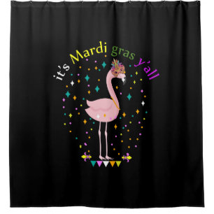Its Mardi Gras Yall Funny Mask Flamingo Lover