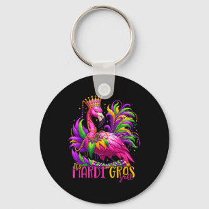 Its Mardi Gras Yall Mardi Gras Party Flamingo Wome Keychain