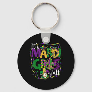 It's Mardi Gras Yall Mardi Gras Party Mask Costume Keychain