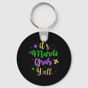 Its Mardi Gras Yall Mardi Gras Party Mask Costume Keychain