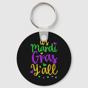 Its Mardi Gras Yall Mardi Gras Party Mask Costume Keychain