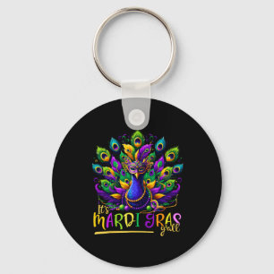 Its Mardi Gras Y'all Pea Costume Kids Women Mardi Keychain