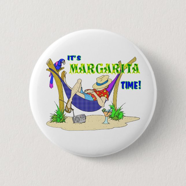 It's MARGARITA time 2 Inch Round Button (Front)