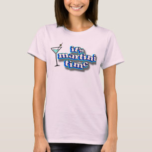 It's Martini Time Ladies Pink Spaghetti Strap Top