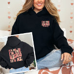 It's Me Hi I'm the Bridesmaid It's Me Personalized Hoodie<br><div class="desc">Celebrate the bridesmaid role with flair in the "It's Me Hi I'm the Bridesmaid" Personalized Front and Back Print Hoodie. This trendy and cute peach coral pink hoodie is a standout piece that adds a cool touch to any bachelorette party or wedding event. Featuring both front and back print designs,...</div>