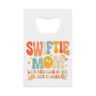 It's Me Hi I'm The Cool Mom It's Me Retro Groovy M Credit Card Bottle Opener