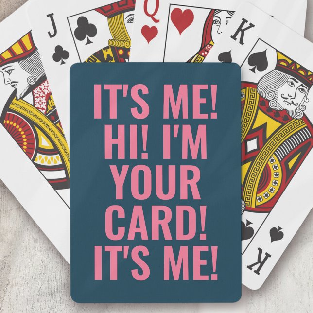 It's Me Hi I'm Your Card Blue Pink Funny (Creator Uploaded)