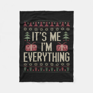 It's Me I'm Everything Christmas Pajama Couple Mat Fleece Blanket