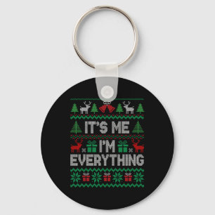 Its Me Im Everything Christmas Pajama Couple Match Keychain