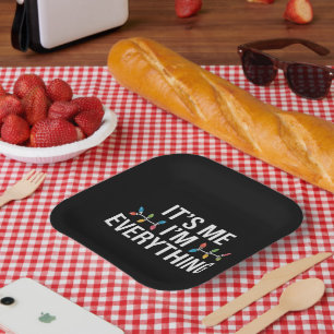 Its Me I'm Everything Family Christmas Matching Paper Plate