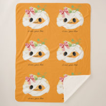 It's Me Your Boo Cozy Fall Pumpkin Sherpa Blanket