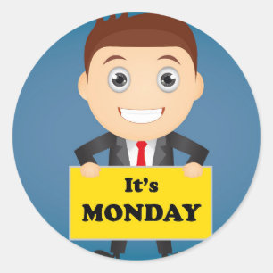 Its Monday Classic Round Sticker