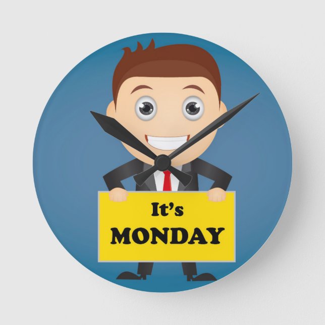 Its Monday Round Clock (Front)