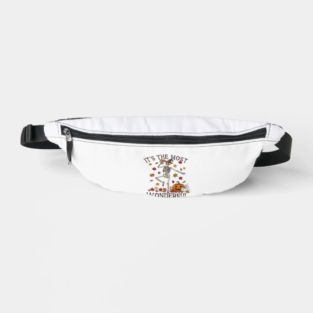 Its Most Wonderful Dancing Skeleton Halloween Witc Fanny Pack (Front)