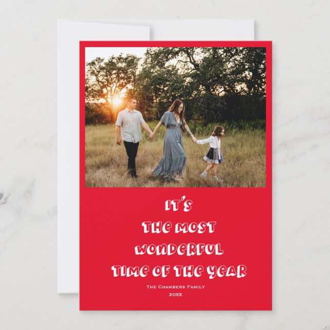 It's most wonderful time of the year photo holiday card (Front)