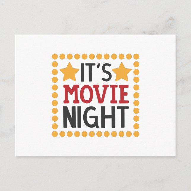 It's movie night postcard (Front)