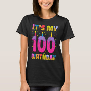 It's My 100th Birthday Girl Sweet Donut Happy 100 T-Shirt