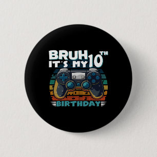 It's My 10th Birthday 10 Years Old Cool Video Game 2 Inch Round Button