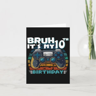 It's My 10th Birthday 10 Years Old Cool Video Game Card