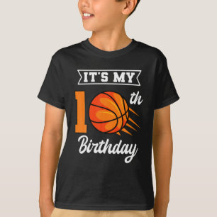 It's My 10th Birthday Basketball Bday Party T-Shirt