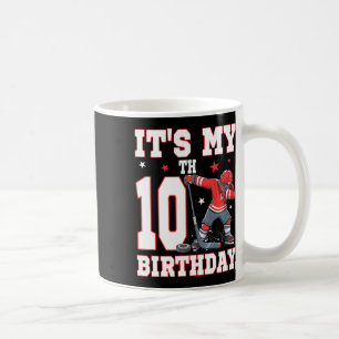 It's My 10th Birthday Boy Ice Hockey Dabbing 10 Ye Coffee Mug