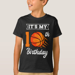 It's My 10th Birthday Bysketbyll Bday Party Celebr T-Shirt