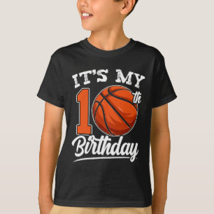 It's My 10th Birthday Bysketbyll Player 10 Bday Pa T-Shirt