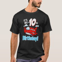 It's My 10Th Birthday Cute Airplane Toy Aircraft M