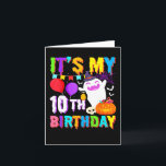 It's My 10th Birthday Gifts Ghost Pumpkin Hallowee Card<br><div class="desc">It's My 10th Birthday Gifts Ghost Pumpkin Halloween Costume</div>