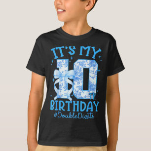 It's My 10th Birthday Girl Blue Coquette Bow 10 Ye T-Shirt