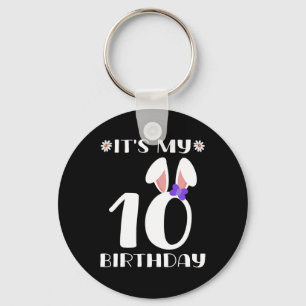 It's My 10th Birthday Happy Easter Day 10 Years Ol Keychain