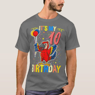 Its My 10th Birthday Parrot Lover T-Shirt