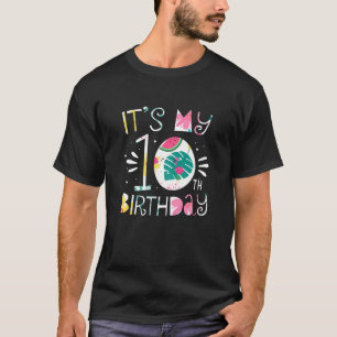 It's My 10th Birthday Tropical Floral 10 Year Old T-Shirt