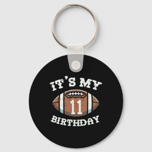 Its My 11th Birthday American Football 11 Year Old Keychain