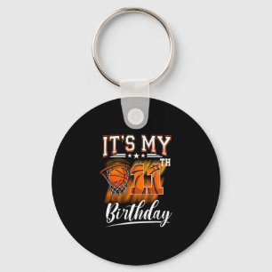 It's My 11th Birthday Sketll Theme 11 Years Old Bi Keychain