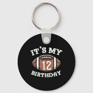 Its My 12th Birthday American Football 12 Year Old Keychain