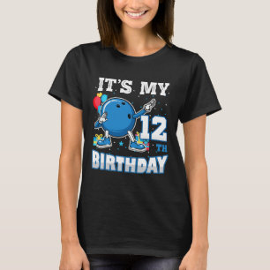 It's My 12th Birthday Dabbing Bowling 12 Years Old T-Shirt