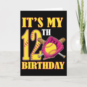 It's My 12th Birthday Girl Softll Theme 12 Years O Card