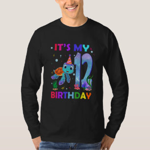 Its My 12th Birthday Sea Turtle 12 Year Old Ocean T-Shirt