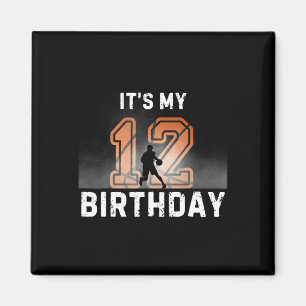 It's My 12th Birthday Sketll Party Sketll Birthday Magnet