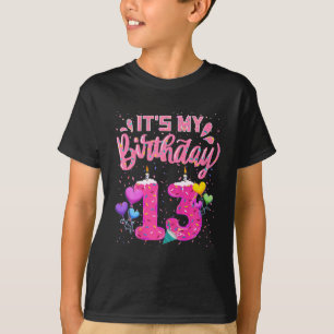 It's My 13th Birthday Doughnut Happy 13 Years Old T-Shirt