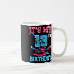It's My 13th Birthday Hockey 13 Year Old Ice Cream Coffee Mug